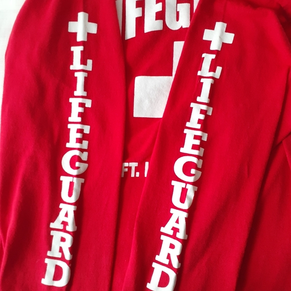 Lifeguard Fort Lauderdale men's red long sleeve graphic T-shirt size S - Picture 5 of 10